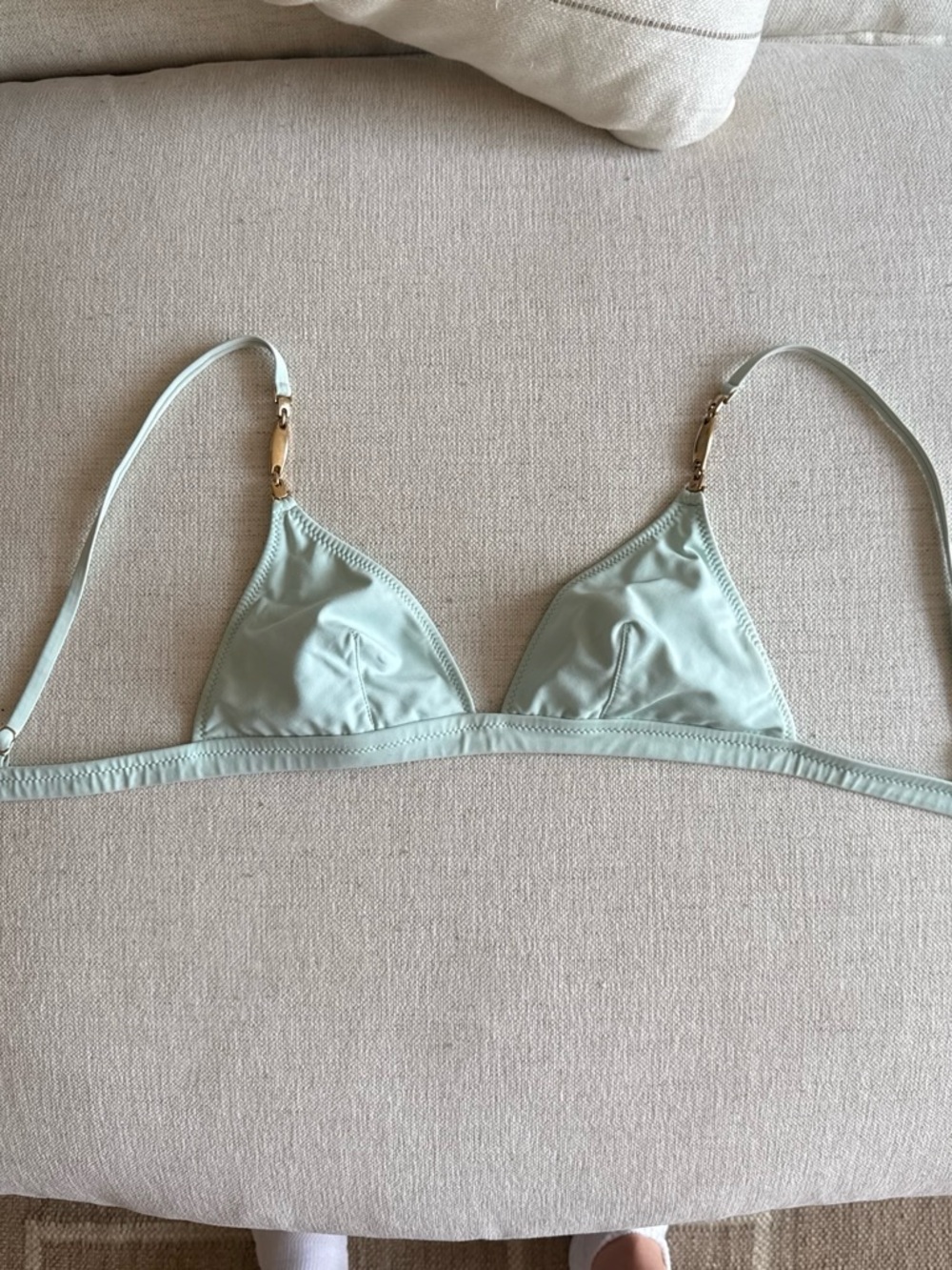 Light Mint Triangle Bralette - Women's Intimates